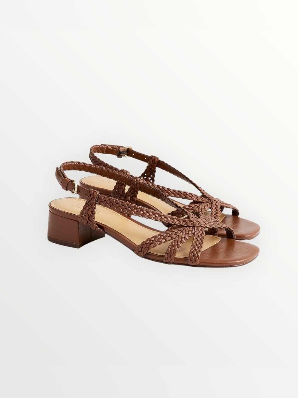 NWT J.Crew Braided Strappy Sandals in Chocolate Brown - Picture 2 of 11